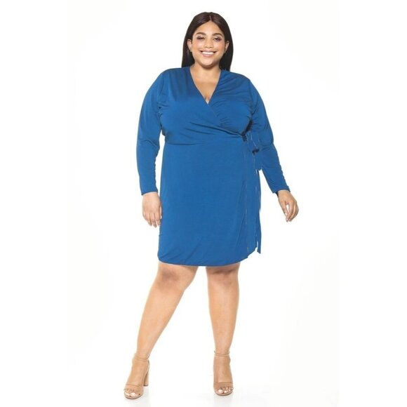 NWT Alexia Admor Amelia Plus Size Wrap Dress 3X - Picture 1 of 10